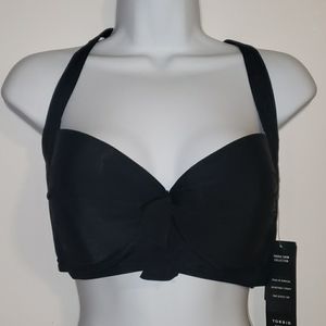 New Torrid Bikini Top Black Tie
